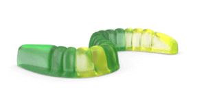 Use worm treatment in your yard. This isn't a real work it's a green and yellow gummy worm.