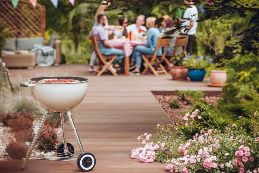 Use distractions to keep bugs in certain areas of your garden away from you and your grill.