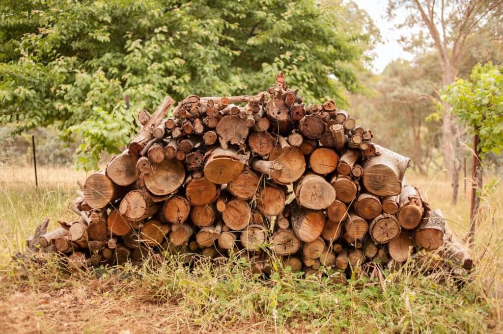 Firewood pile in Kansas City.
